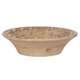 Barton Wooden Bowl Natural 30cm with inner dotted detail.