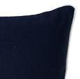 Navy 60cm cushion with white piping in heavy cotton canvas