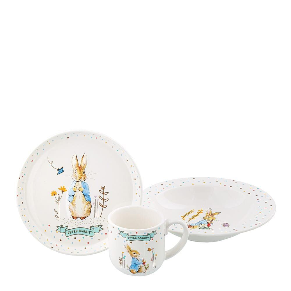 Beatrix Potter Peter Rabbit Ceramic Dinner Set (S/3)