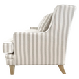 Bondi Hamptons 3 Seat Sofa Natural Stripe with White Piping