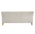 Bondi Hamptons 3 Seat Sofa Natural Stripe with White Piping