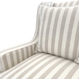 Bondi Hamptons 3 Seat Sofa Natural Stripe with White Piping