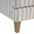 Bondi Hamptons 3 Seat Sofa Natural Stripe with White Piping