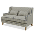 Bondi Hamptons 2 Seat Sofa Blue/White Pinstripe