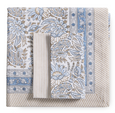 Bromley Tablecloth Cornflower Large on dining table 