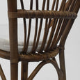 Cayman Rattan Hamptons Barstool Natural With Cream Cushions & Footrest