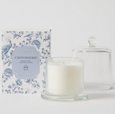 Chinoiserie Glass Cloche Scented Candle French Linen