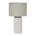 Connor White Table Lamp with Natural Shade