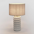Connor White Table Lamp with Natural Shade