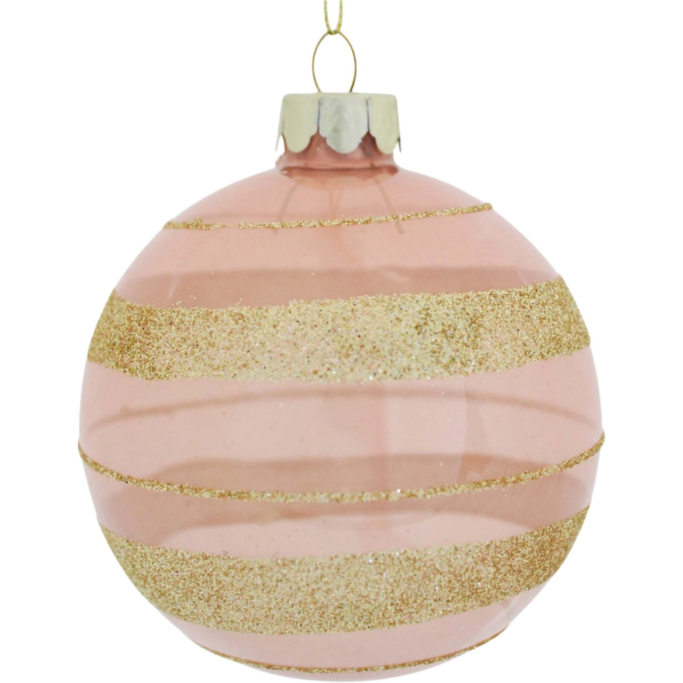 Glass bauble Crepe/Gold