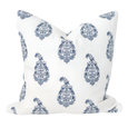 Devon Paisley Embroidery Blue Lounge Cushion 55cm