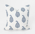 Devon Paisley Embroidery Blue Lounge Cushion 55cm