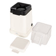 Cream electric popcorn maker with hot air popping design and clear lid