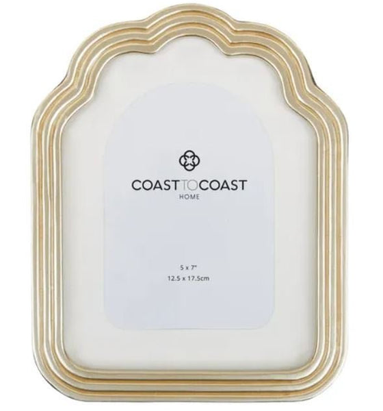 Ella Resin Frame Gold 5x7" - Hamptons Style