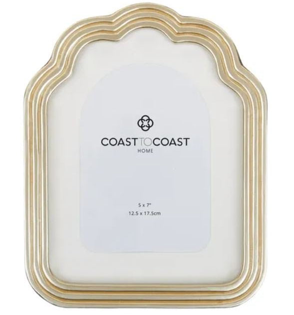 Ella Resin Frame Gold 5x7" - Hamptons Style