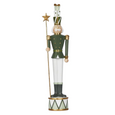 Empere green nutcracker holding star staff, classic Christmas décor figurine