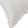 Natural flax linen Euro cushion with flange edge and relaxed handwoven texture
