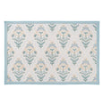 Floral Coastal Mat 60x90cm Soft Blue - Hamptons Style
