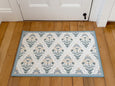 Floral Coastal Mat 60x90cm Soft Blue - Hamptons Style