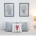 Framed Print Coral Navy Set/2 - Hamptons Style
