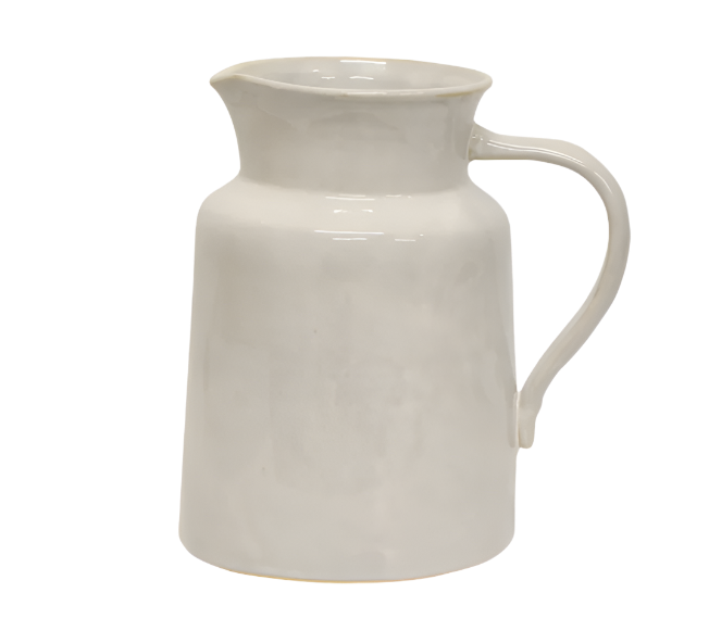 Large rustic white stoneware jug 