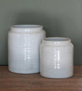 Franco Rustic White Utensil Holder Small-hamptons style