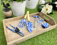 Garden Tools S/3 Hamptons in a timber tray with hamptons tools