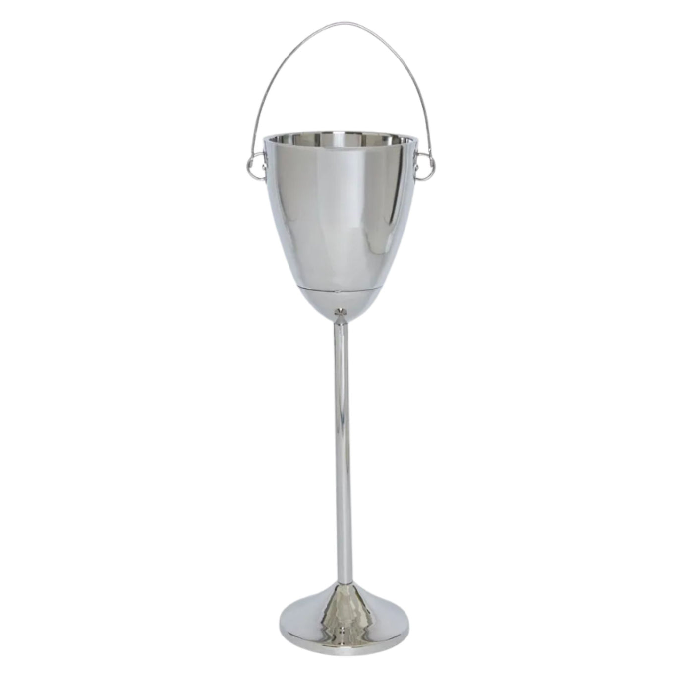Geneva silver aluminium freestanding ice bucket stand
