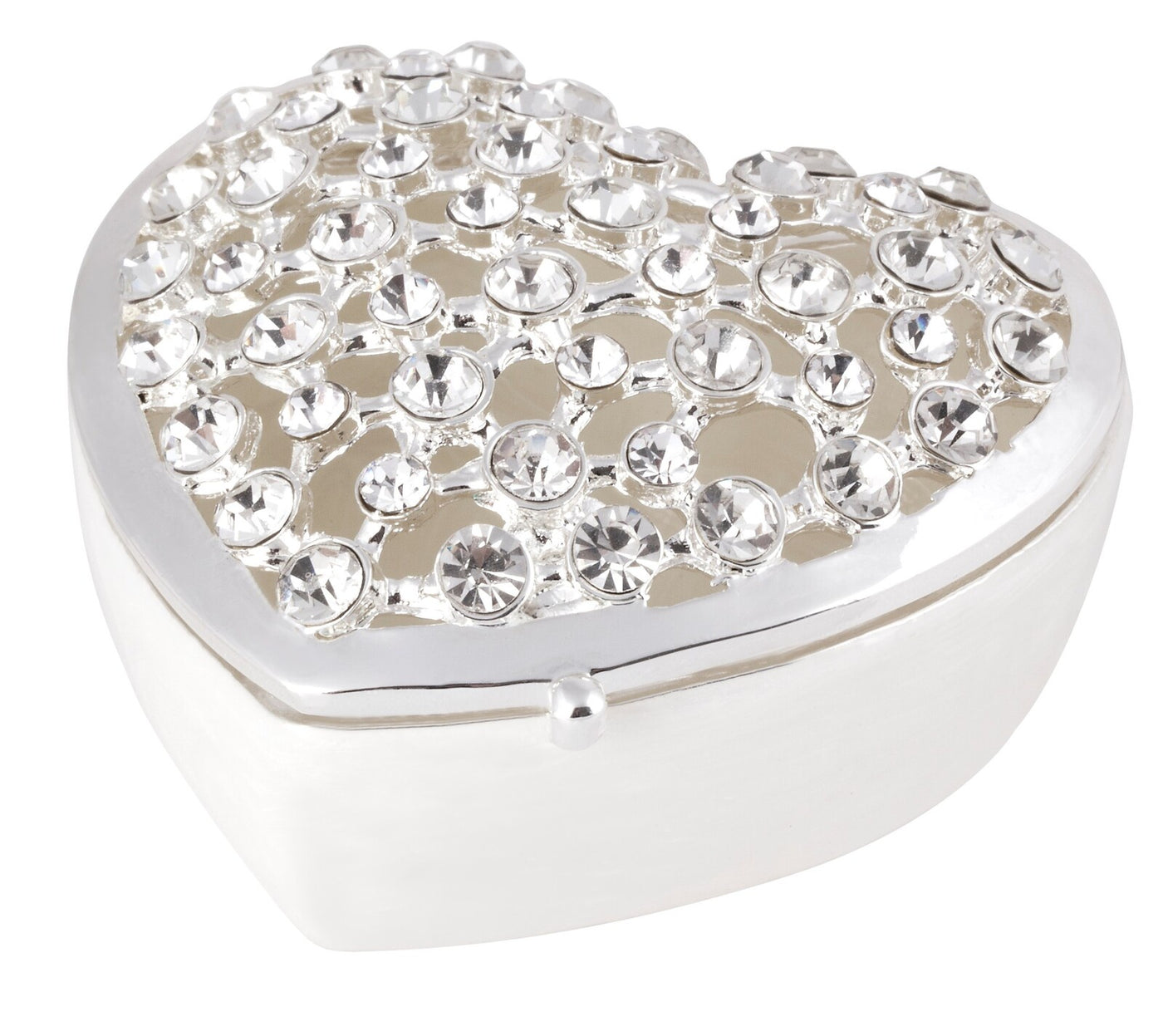 Heart Rhinestone Trinket Box