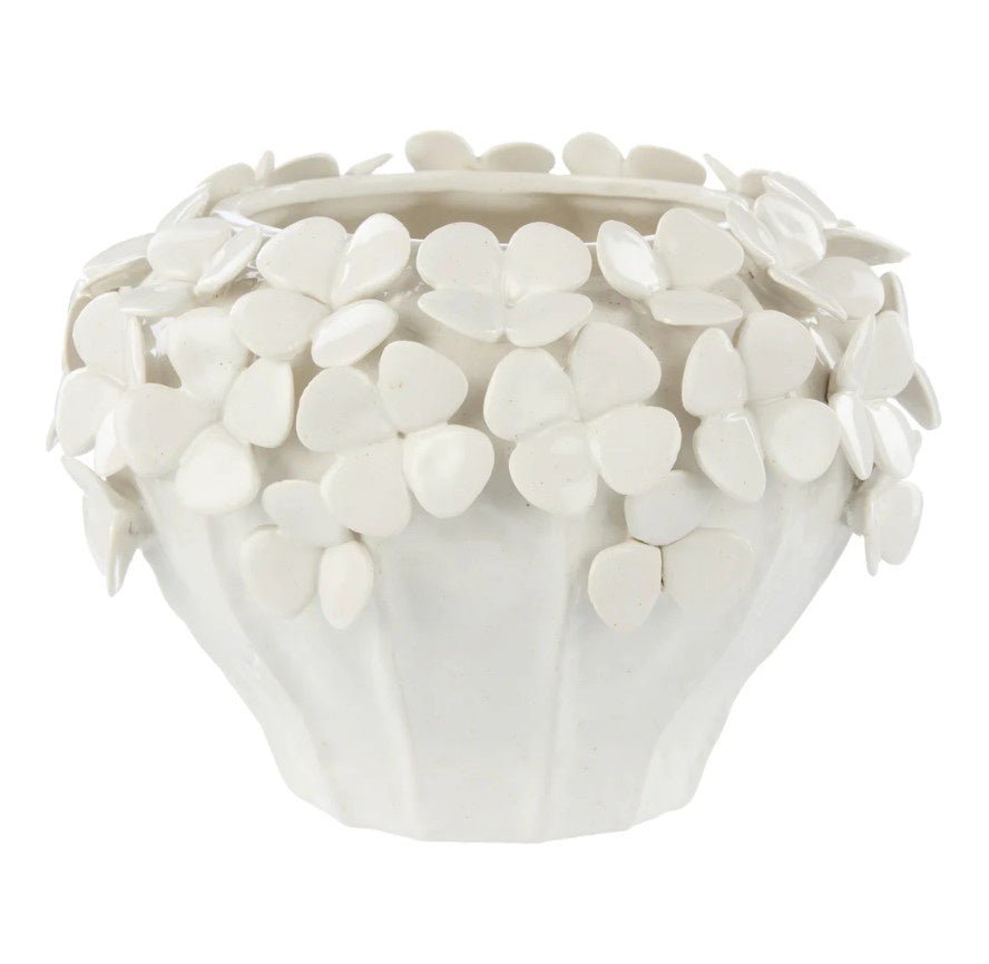 Hyacinth Ceramic Vase White - Hamptons Style