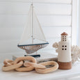 Wood 5 Link Chain Natural - Hamptons Style