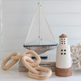 Wood 5 Link Chain Natural - Hamptons Style