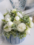 Peony Fittonia Mix Bouquet White