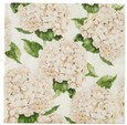 Ivory hydrangea floral paper lunch napkin
