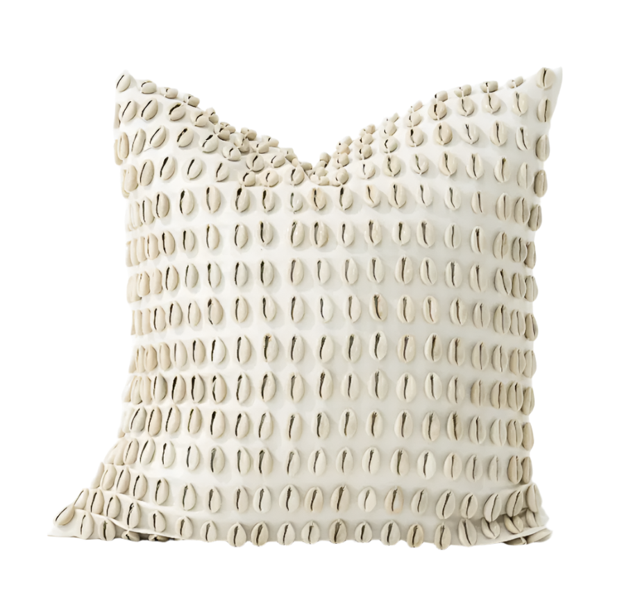 Shell Kauri Medium Cushion White 50cm