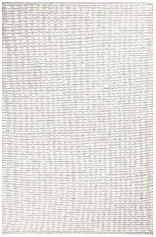Grey/White Felted Wool Rug