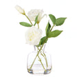 Lisianthus in Glass Vase White