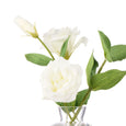 Lisianthus in Glass Vase White