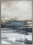 Luminosity Abstract VI Canvas artwork by Designer Boys with neutral and charcoal tones in modern frame.