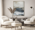 Luminosity Abstract VI Canvas artwork by Designer Boys with neutral and charcoal tones in modern frame.