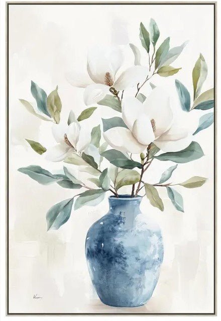 Magnolia Bleu Collection – Artwork A - Hamptons Style