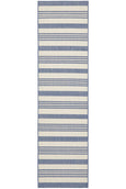Malibu Coastal Stripe Outdoor Runner Blue