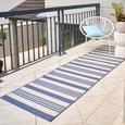 Malibu Coastal Stripe Outdoor Runner Blue