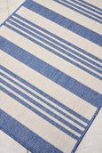 Malibu Coastal Stripe Outdoor Runner Blue