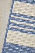 Malibu Coastal Stripe Outdoor Runner Blue