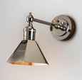 Mayfair shiny nickel wall light mounted on wall
