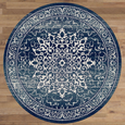 Monterey Navy Rug Round