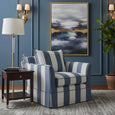 Noosa Hamptons Armchair Denim/Cream Stripe - Hamptons Style