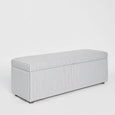 Newport Storage Ottoman White & Blue Pin Stripe - view 3