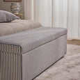 Newport Storage Ottoman White & Blue Pin Stripe - view 7
